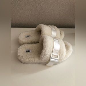 Sherpa UGG platform slippers